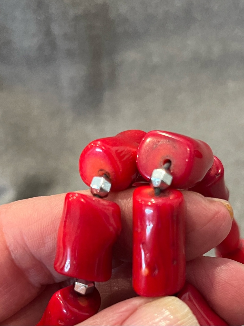 Polished Chunky Coral Necklace - Picture 7 of 8
